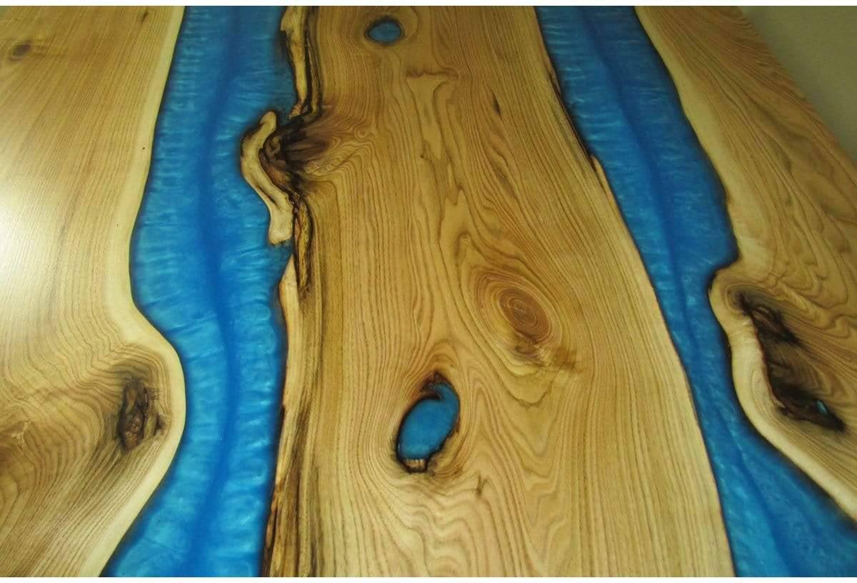 Viking Log Resin River Esstisch