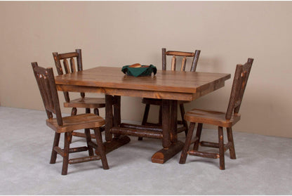 Viking Log Sawtooth Hickory Trestle Esstisch