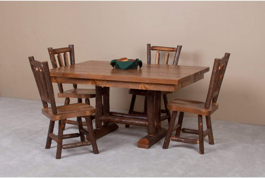 Viking Log Sawtooth Hickory Trestle Esstisch