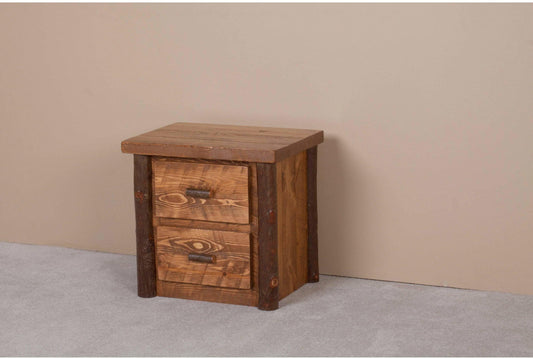 Viking Log Sawtooth Hickory Zwei-Zeichner-Nachttisch