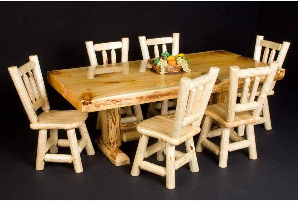 Viking Log Slab Tisch mit flüssigem Glas
